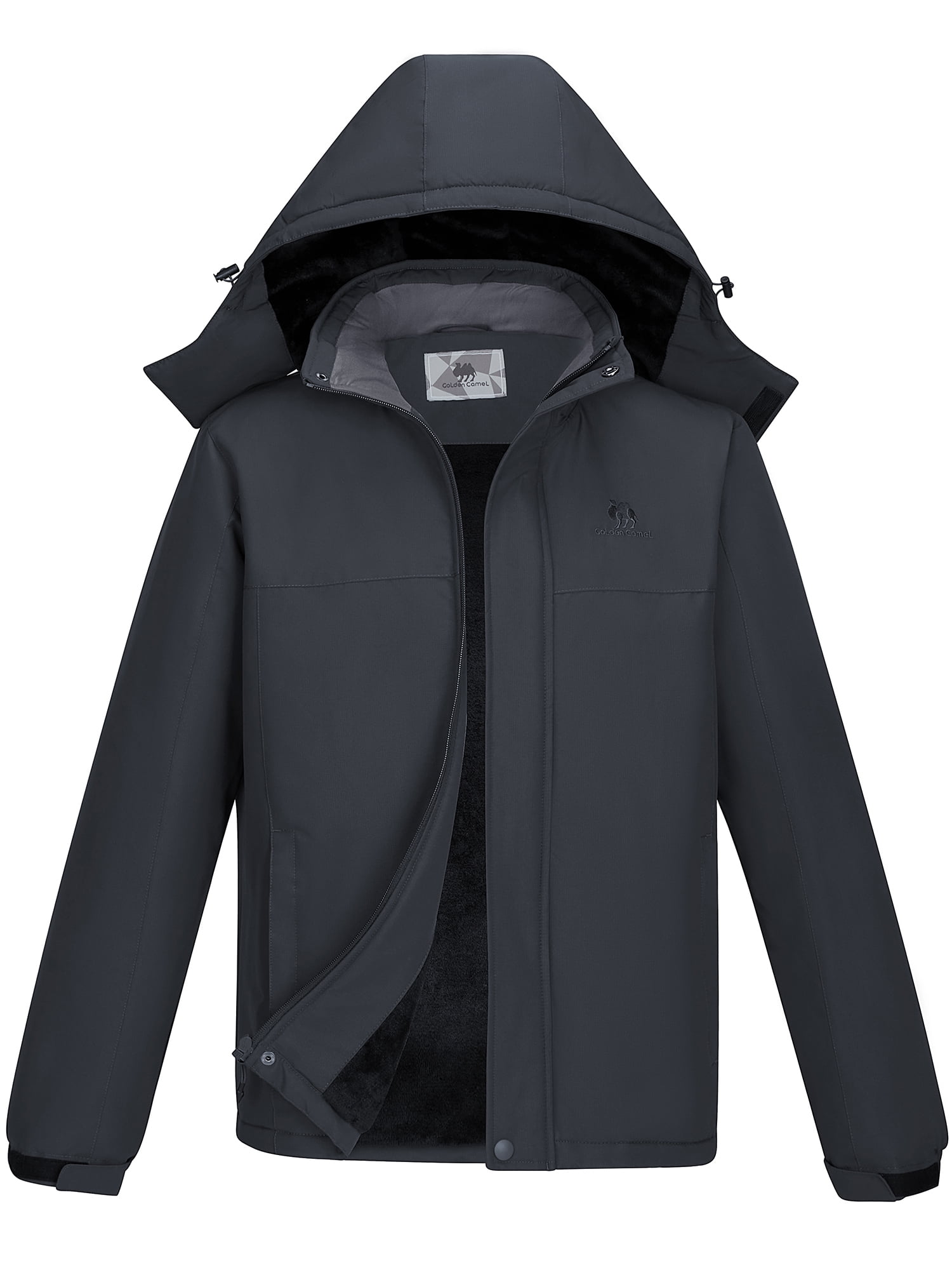 Golden Camel Men's Mountain Snow Waterproof Ski Jacket Windproof Fleece Parka Rain Jacket Winter