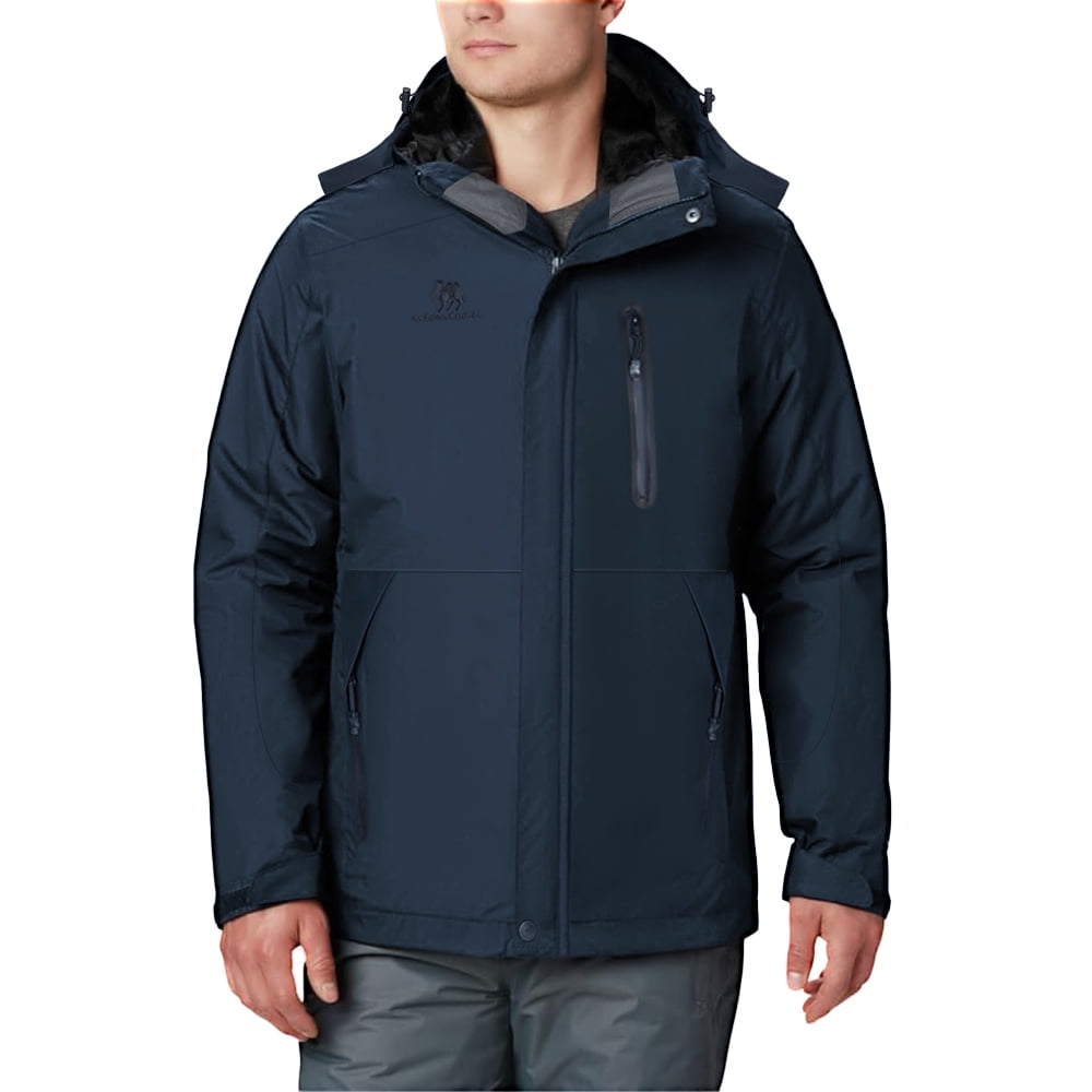 Golden Camel Mens Ski Jacket Windproof Winter Coat with Hood Jackets