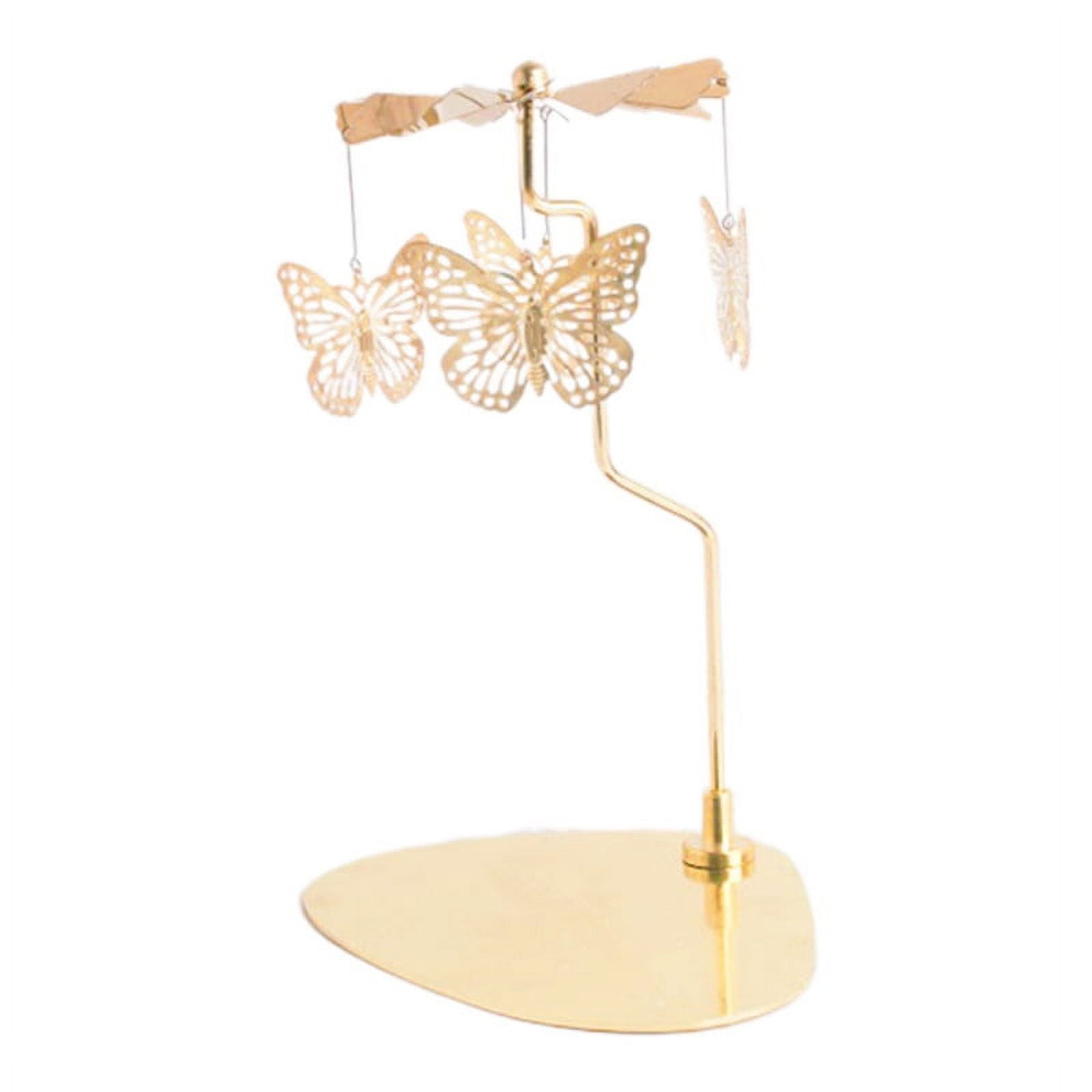 Golden Candle Holder Rotating Votive Candle Holder Storage Tray Plate