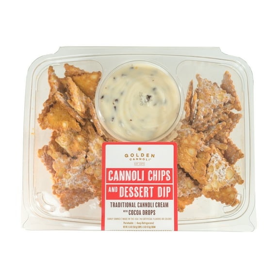 Golden Cannoli Chips and Dessert Dip 10 oz Clamshell Refrigerated Kosher