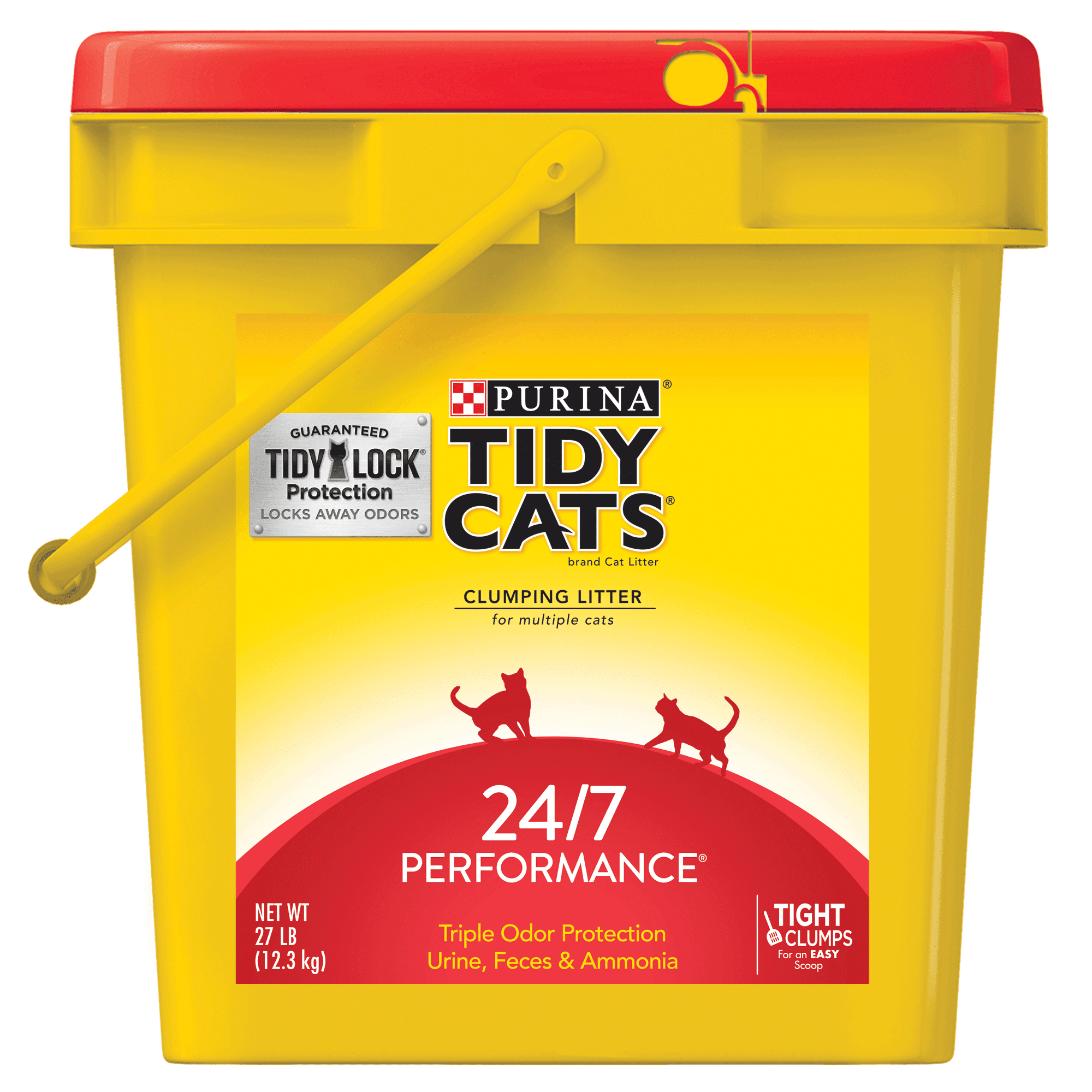 Purina Tidy Cats Clumping Cat Litter 24 7 Performance Multi Cat Litter 27 lb. Pail