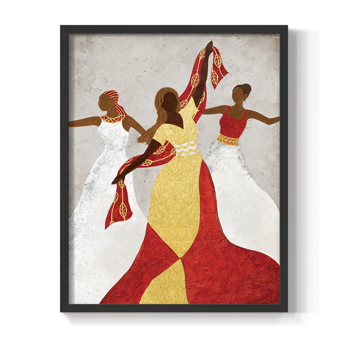 Golden Celebration in Black Solid Wood 8 x 10 Framed Print