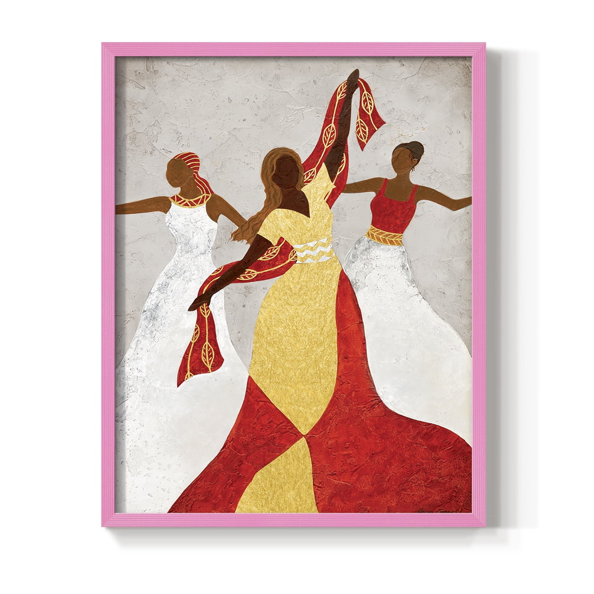 Golden Celebration in Pink Solid Wood 8 x 10 Framed Print