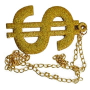 Golden Chain Dollars Sign Necklace Pendant Golden Necklace Rapper Chain Costumes Hip Hop Punk Fashion Parties Cosplays