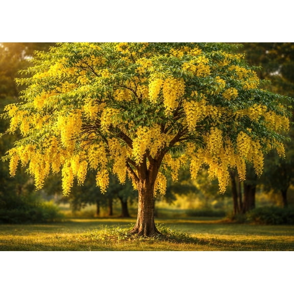 Golden Chain Tree Saplings | 3 Live Bare Root Golden Chain Trees | Flowering Ornamental Tree Seedlings | Laburnum Trees with Stunning Yellow Blooms | Dormant Live Plants
