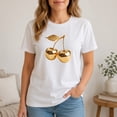 thumbnail image 1 of Golden Cherry Graphic T-Shirt, Unisex Classic Fit Crew Neck Tee, 1 of 9