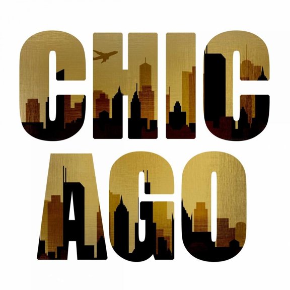 Golden Chicago Square Poster Print by Kimberly Allen