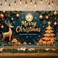 thumbnail image 1 of Golden Christmas Decorations Merry Christmas Holiday Banner for Holiday Decoration Party Celebration Indoor Use, 1 of 9