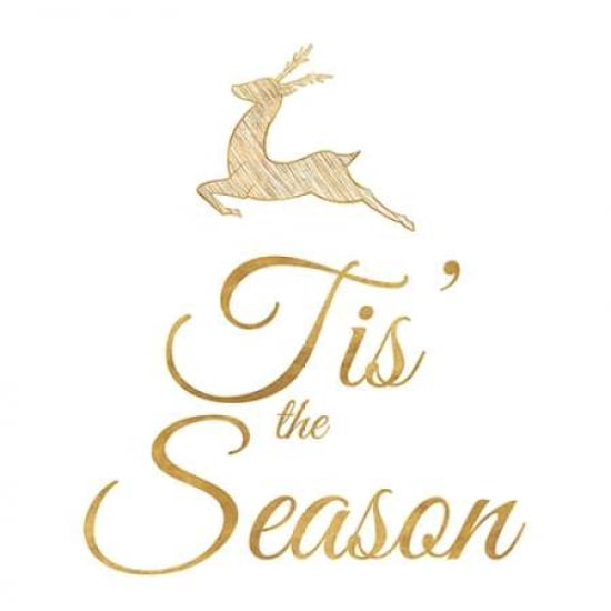 Golden Christmas I Canvas Art - SD Graphics Studio (24 x 24)