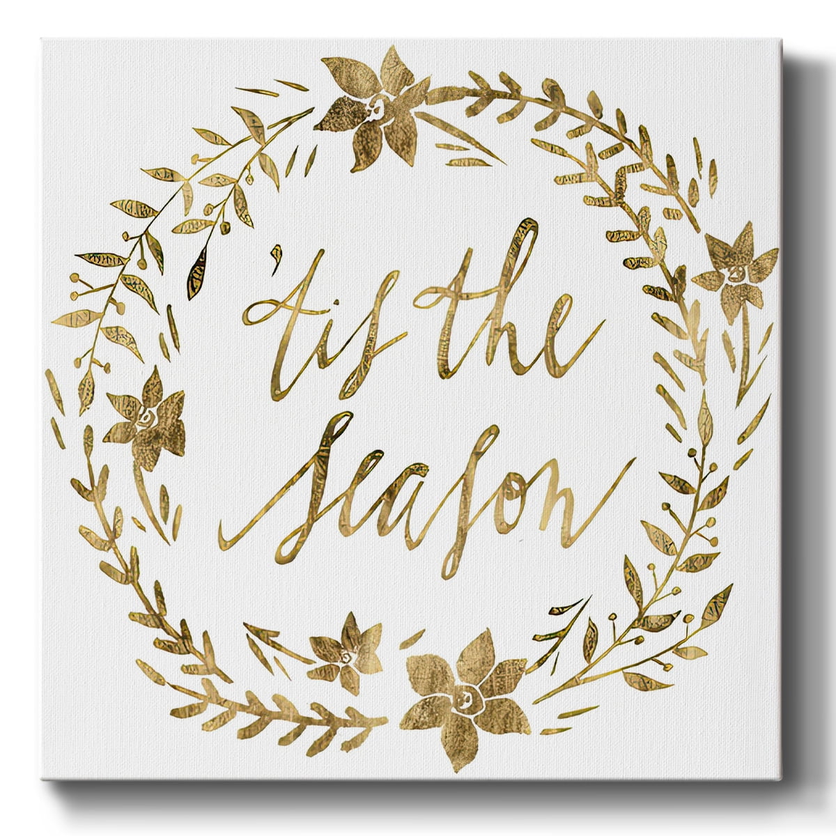 Golden Christmas I- Gallery Wrapped Canvas