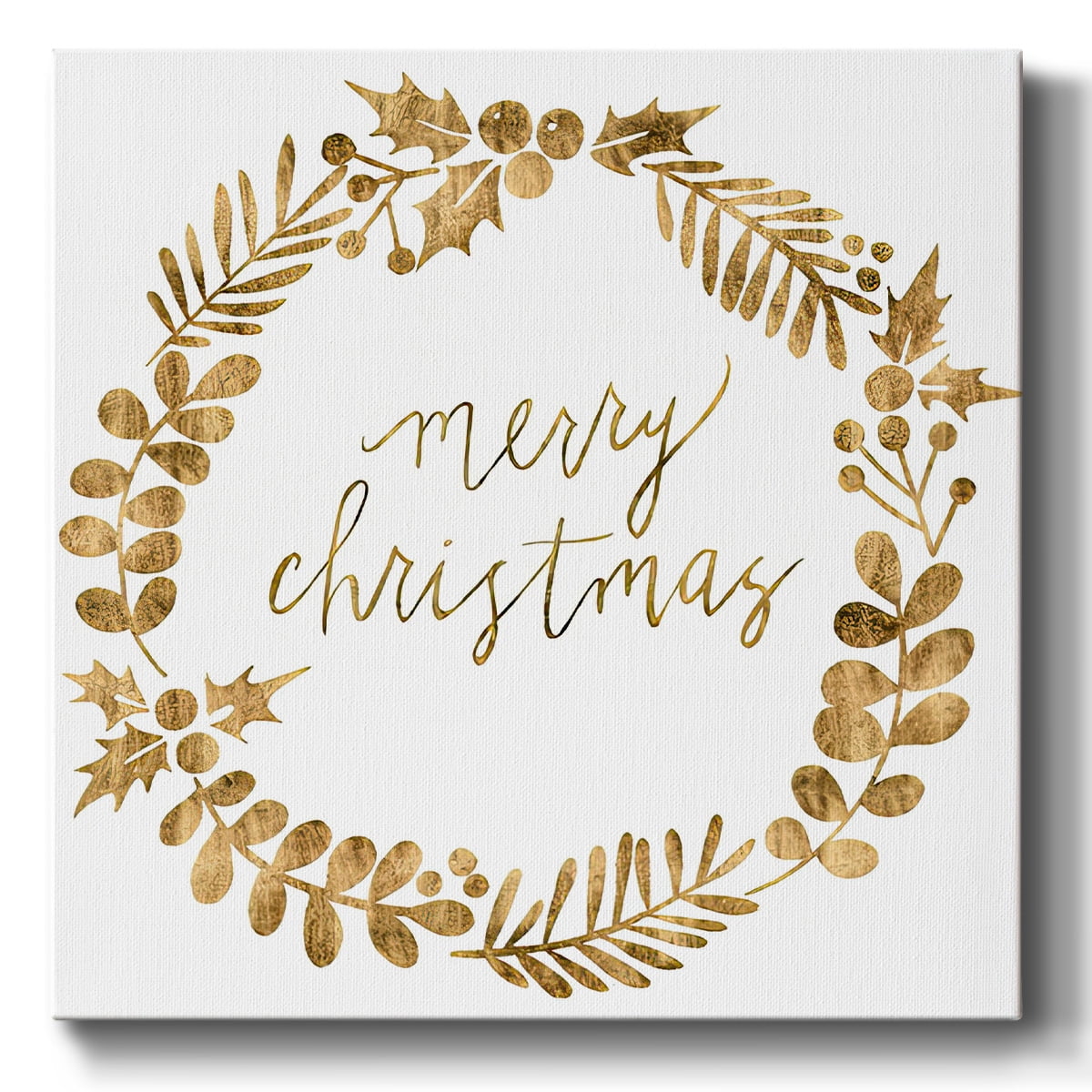 Golden Christmas III- Gallery Wrapped Canvas