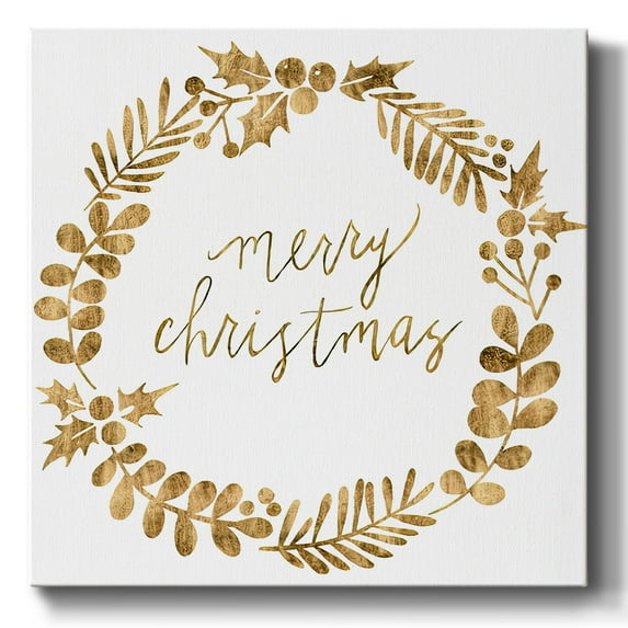 Golden Christmas III- Gallery Wrapped Canvas