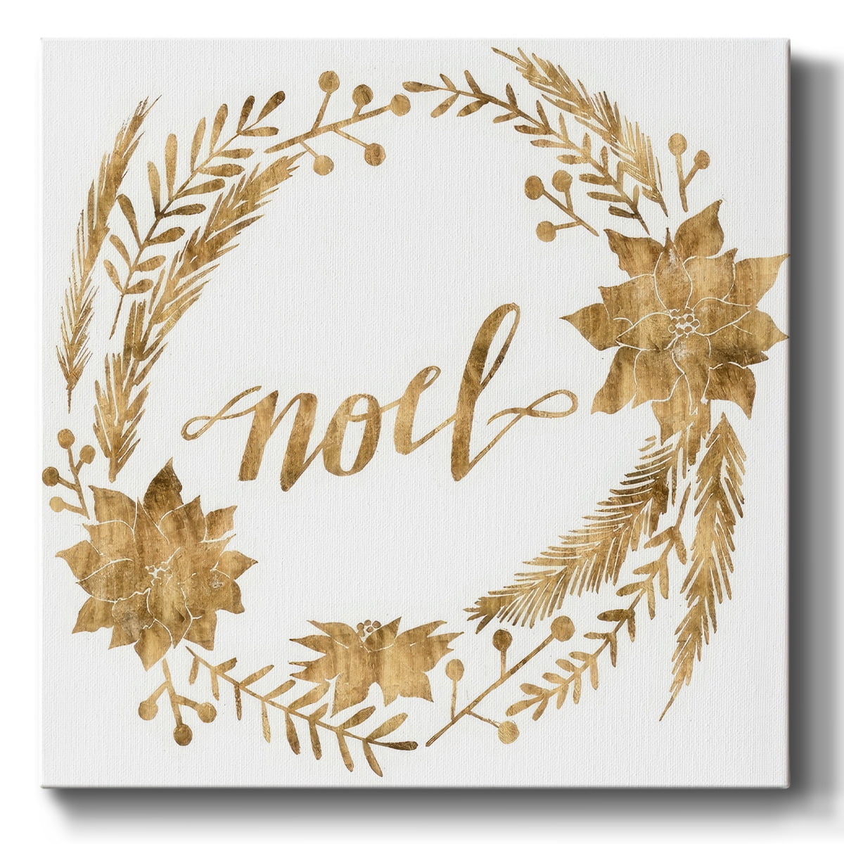 Golden Christmas IV- Gallery Wrapped Canvas