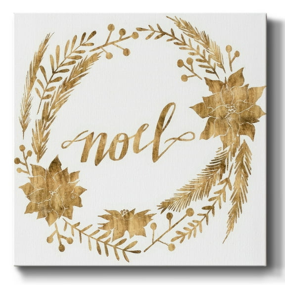 Golden Christmas IV- Gallery Wrapped Canvas