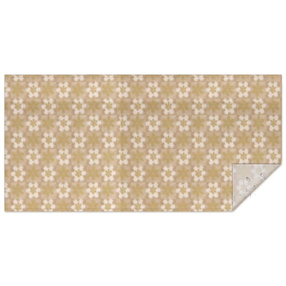 Golden Christmas Pattern Rectangle Tablecloth 60"x120",Waterproof Polyester Rectangle Table Cloth, Wipeable Spillproof Polyester Tablecloth for Dining, Camping, Indoor and Outdoor