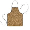 thumbnail image 1 of Golden Christmas Snowflake Pattern Kids Aprons for Girls and Boys,Adjustable Neck Strap Toddler Aprons for Kids Cooking Baking, 1 of 7
