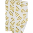 thumbnail image 1 of Golden Christmas Tree Hand Towels, Cute Tree Pattern Kitchen Towel Ultra Soft and Absorbent,Decorative Fingertip Face Towel for Bathroom Hotel, 2 PCS, 28.3"x 14.4", 1 of 6