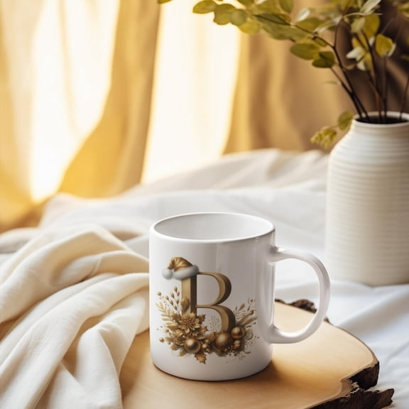 Golden Cistmas Alphabet Mug, Gold Monogram Letter AZ, day Coffee Cup, Custom Initial Gift Her, Elegant Gold Ornat Mug oz.jpg