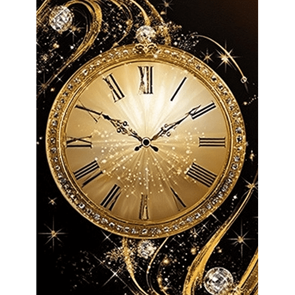 Golden Clockwork Decorative Painting/Canvas Art Suitable for Decorating Living Room Bedroom Office Studyand Guest Room Golden Clockwork Wall Art Quartz Clock Artwork