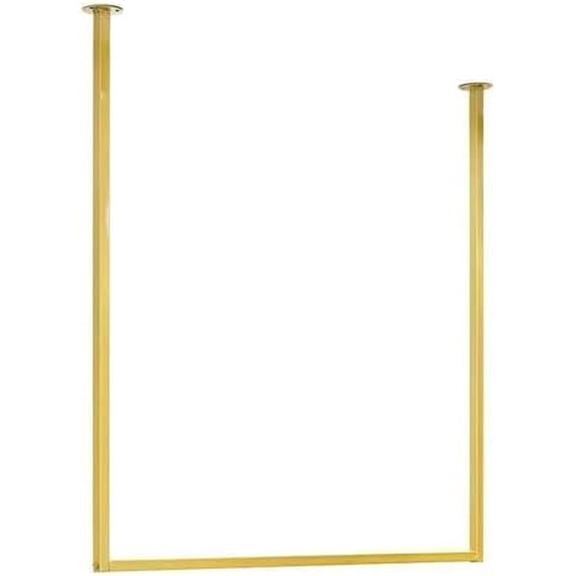 Golden Clothing Store Simple Wall Mounted Metal Display Rack, Window Ceiling Hanging Garment Racks, U-shaped Shelf, Wedding Dress Organization, Home Clothes Rod Storage Towel Rack (39" L)