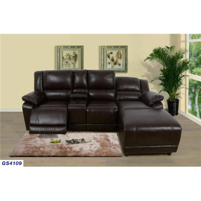 Golden Coast Furniture Bonded Leather Recliner Sectional Couch Set