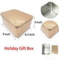 thumbnail image 1 of Golden Color Metal Tin Box With Lids, Extra Large Containers, For Keeping Keys, Candys, Cookies, Pen, ect. 9 X 6.5 X 4 inches, Great for Holiday Gift Box, 1 of 6