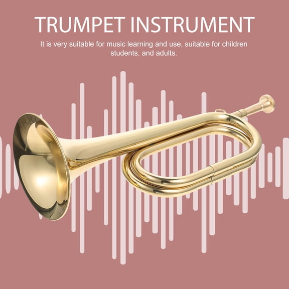 Golden Copper Bugle Trumpet for School Band Professional Beginner Wind Instrument