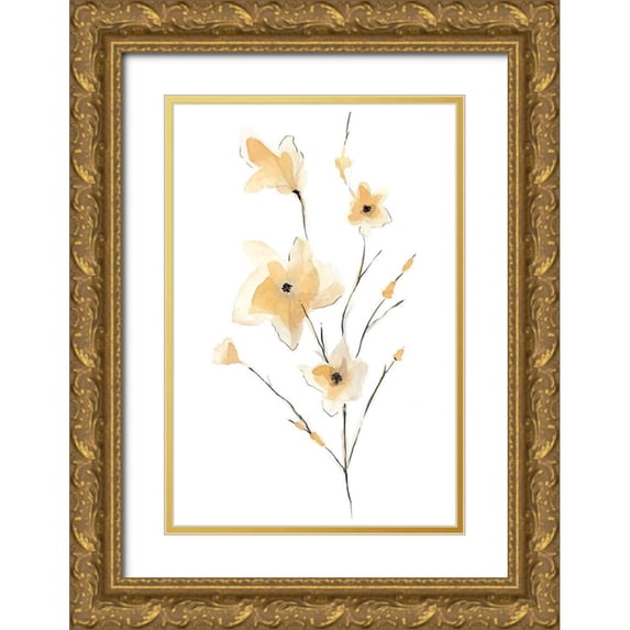Golden, Corrie 23x32 Gold Ornate Wood Framed with Double Matting Museum Art Print Titled - Morning Glory II
