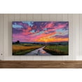 Golden Countryside Vintage Landscape Wallpaper Rustic Farmhouse Screen ...