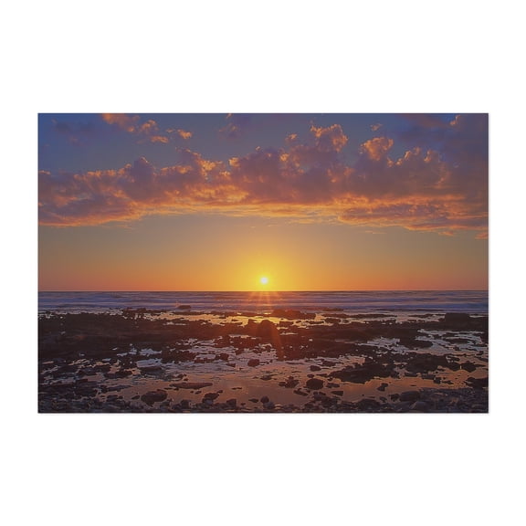 Golden Cove - Palos Verdes Estates California Photography Sunset Seascape Nature Ocean Landscape Scenic Beach Unframed Wall Art Print 40 x 60 inches