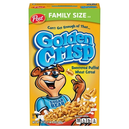 Golden Crisp Puffed Wheat Cereal, 24 oz Box