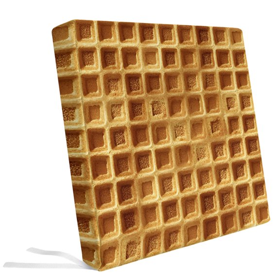 Golden Crispy Waffles Texture Outdoor Seat Cushion Covers Set of 2,Waterproof Patio Furniture Chair Replacement Cover,American Country Style Washable Couch Sofa Slipcovers,20x18in