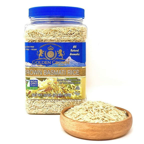 Golden Crown Basmati Brown Rice 2 lb (Pack Of 4)