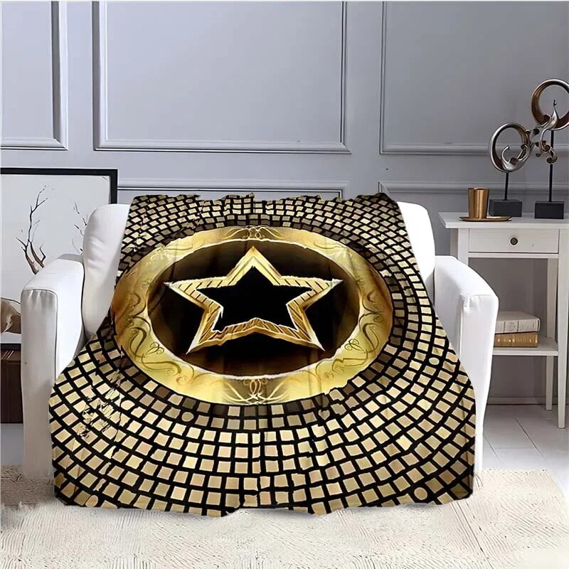 Golden Crown Blanket Royal Crown Soft Warm Flannel Home Blankets and