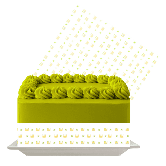 Golden Crown Edible Cake Wrap | Royal Icing Sheet | Princess Crown Cake Decoration