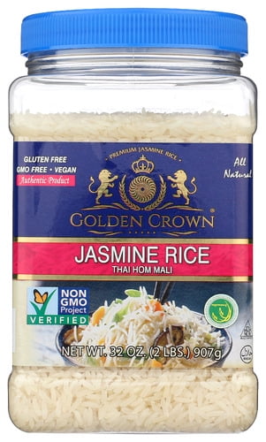 Golden Crown Jasmine Thai White Rice 32 oz (Pack Of 4) - Walmart.com