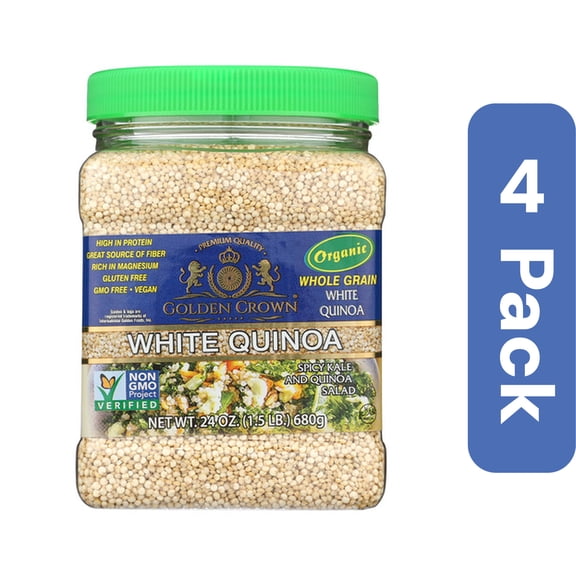 Golden Crown White Quinoa 24 oz (Pack of 4)