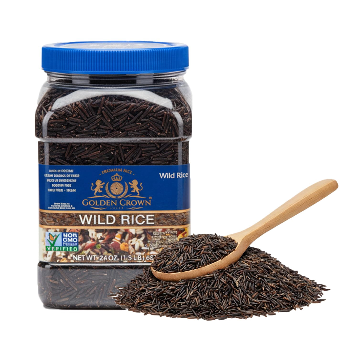 Golden Ricd Golden Crown Wild Rice, Nutty Flavor and Chewy Texture, 24 oz (1.5 LB ...