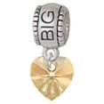 thumbnail image 1 of Golden Crystal Heart - Big Sister Charm Bead, 1 of 1