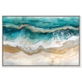 thumbnail image 1 of Golden Currents Canvas Coastal Abstracts by Art Remedy, Silver Frame, 45" x 30", 1 of 7