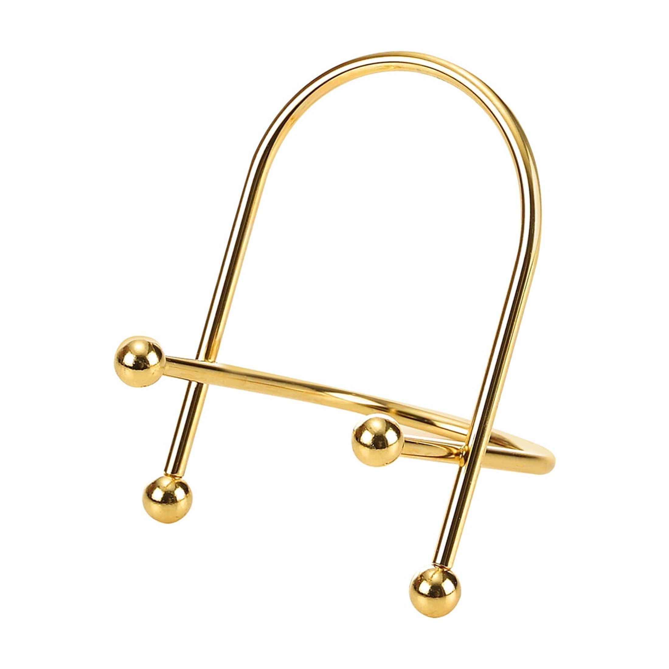 Golden Curved Wire Photo Easel by Studio Decor – 4" Decorative Display Stand for Pictures - Art - & Keepsakes - Low Carbon Steel - 12 Pack