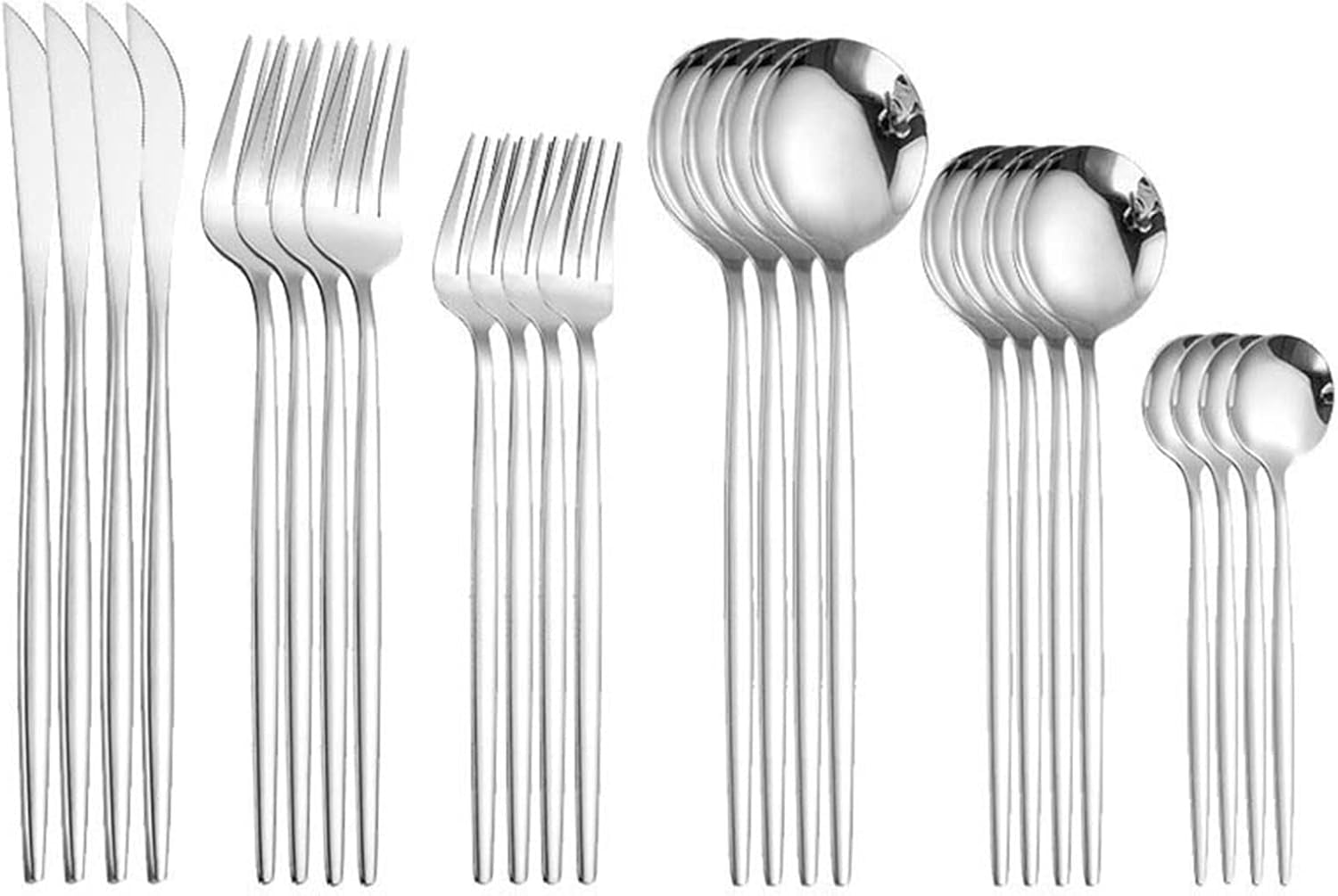 Golden Cutlery Set 18/10 Stainless Steel Golden Knife Fork Spoon