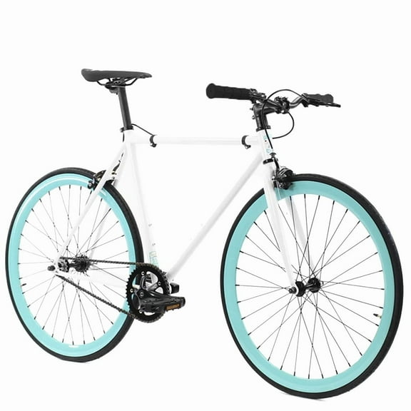 Golden Cycles Single Speed Fixie Bike – Lightweight Steel Frame, Flip-Flop Hub, 700c Wheels, Multiple Sizes & Deep V Rims (Heaven, 41)