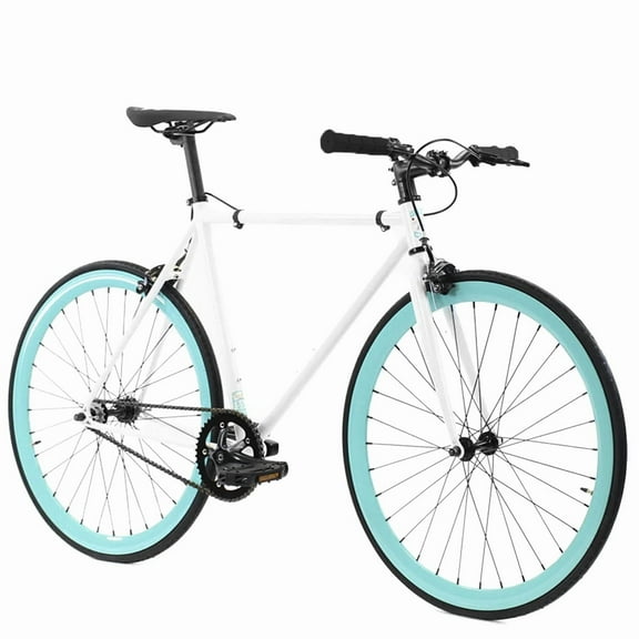 Golden Cycles Single Speed Fixie Bike – Lightweight Steel Frame, Flip-Flop Hub, 700c Wheels, Multiple Sizes & Deep V Rims (Heaven , 48)