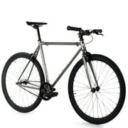 Golden Cycles Single Speed Fixie Bike   Lightweight Steel Frame, Flip-Flop Hub, 700c Wheels, Multiple Sizes & Deep V Rims Asphalt, 45