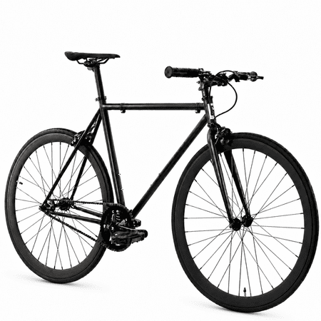 Golden Cycles Single Speed Fixie Bike – Lightweight Steel Frame, Flip-Flop Hub, 700c Wheels, Multiple Sizes & Deep V Rims (Vader, 52)