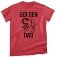 thumbnail image 1 of Golden Dad T-shirt, Unisex Men's Shirt, Golden Retriever Owner, Best Dog Dad Gift, Heather Red, Small, 1 of 6