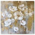 thumbnail image 1 of Golden Daisies Canvas Elegant White Gold Wall Art by Art Remedy, Gallery Wrapped, 40" x 40", 1 of 7