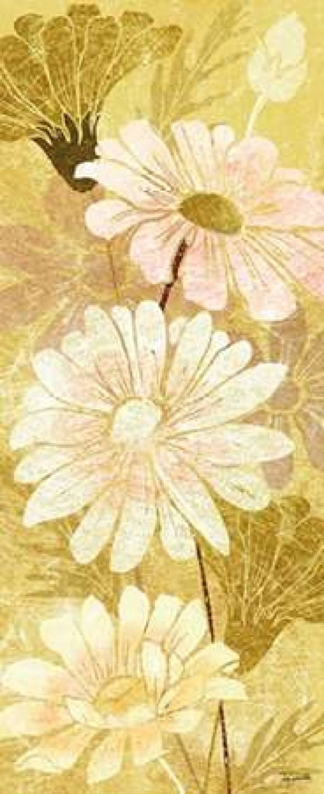 Golden Daisy Patch Panel II Canvas Art - Tre Sorelle Studios (24 x 48)