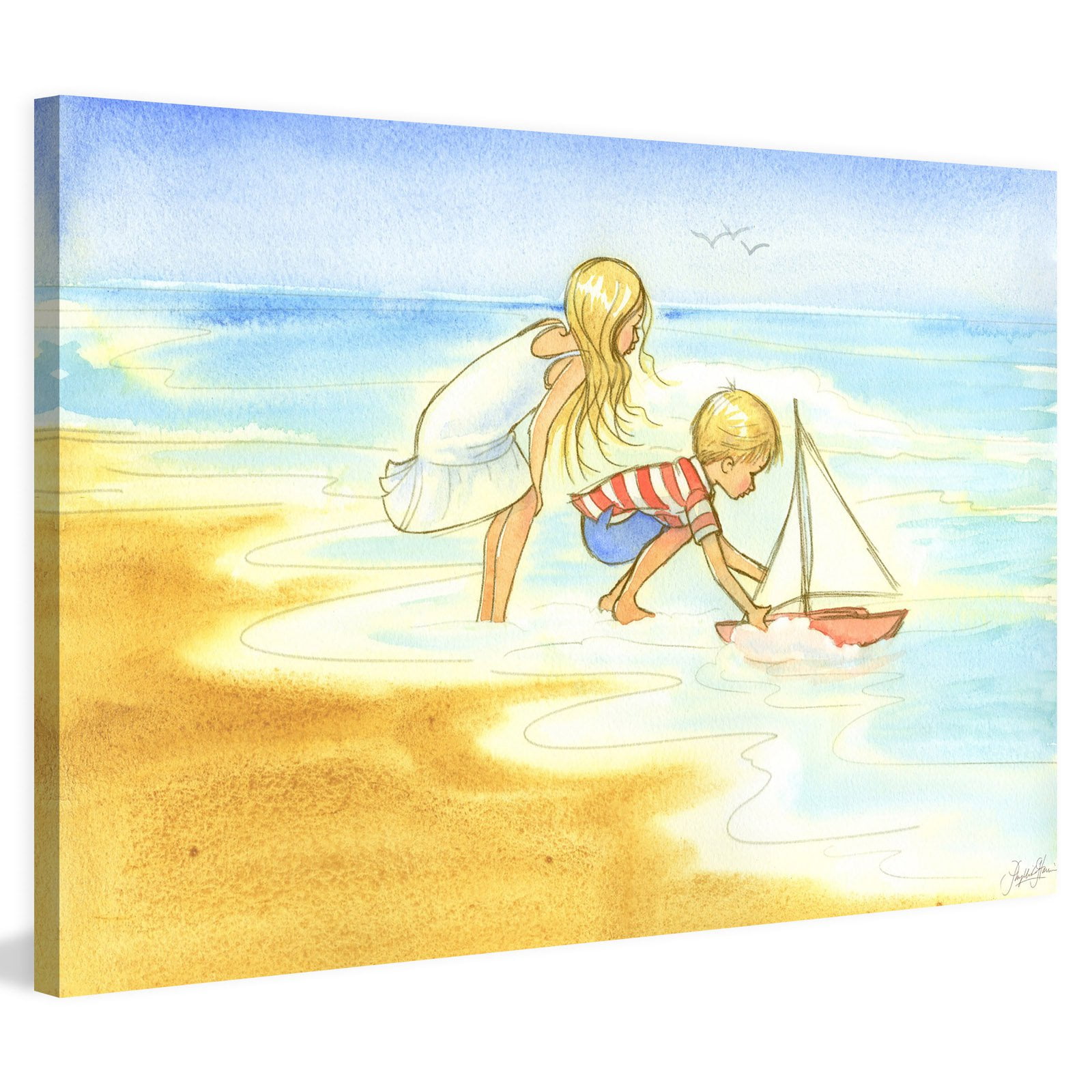 "Golden Day" Painting Print on Wrapped Canvas